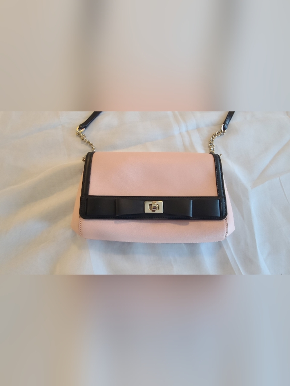 NWT Rare Limited Kate Spade Greer Mayfair Drive Bow Crossbody Bag Pink Black - Picture 2 of 16